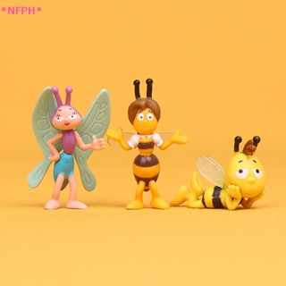 Nfph&gt; ใหม่ โมเดลฟิกเกอร์ การ์ตูนผึ้ง Maya The Bee ของเล่น ของสะสม ตกแต่งเค้ก สําหรับเด็ก