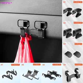 Nfph&gt; ใหม่ ตะขอแขวนติดเบาะที่นั่งด้านหลัง สําหรับโมเดล Y Cargo Grocery Shopping Bag Holder Umbrella Hanger Storage Car Interior