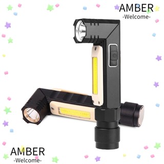 Amber ไฟฉาย พับได้ ชาร์จ USB XPG + Cob สีแดง สําหรับตั้งแคมป์ ของขวัญ