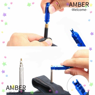 Amber ประแจวาล์วอากาศ อลูมิเนียม กันลื่น อุปกรณ์เสริม สําหรับจักรยาน 3 ชิ้น