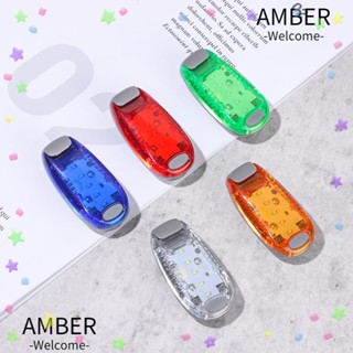 Amber ปลอกคอไฟท้ายจักรยาน Led 5 ดวง อุปกรณ์เสริม สําหรับเล่นกีฬา และความบันเทิง