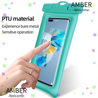 Amber โทรศัพท์กันน้ํา สากล ลอย ถุงลมนิรภัย หน้าจอสัมผัส ฝาครอบโทรศัพท์มือถือ