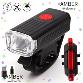 Amber ไฟท้ายจักรยาน LED แบบชาร์จ USB