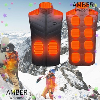 Amber เสื้อแจ็กเก็ตกันหนาว กันลม ให้ความอบอุ่น ชาร์จ USB