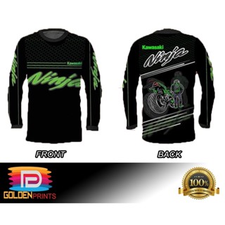 เสื้อแขนยาว ลาย kawasaki ninja เวอร์ชั่น 1 ยอดนิยม สําหรับปั่นจักรยาน