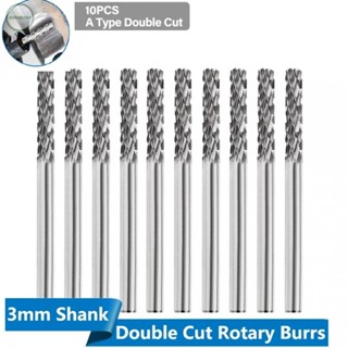 GORGEOUS~Rotary Burr Carbon Steel Cast Steel Double Cut Sets Silver Single Line