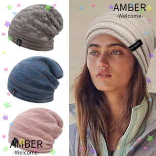 Amber หมวกบีนนี่ลําลอง ผ้าฝ้าย 5 สี สําหรับผู้หญิง และผู้ชาย