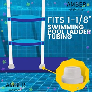 Amber บันไดยาง สีขาว แบบเปลี่ยน สําหรับสระว่ายน้ํา 2 ชิ้น