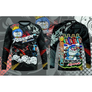 เสื้อกีฬาแขนยาว ลาย suzuki raider riders แฟชั่นยอดนิยม สําหรับขี่จักรยานยนต์