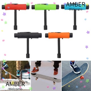 Amber ประแจสเก็ตบอร์ด อเนกประสงค์ แบบพกพา เครื่องมือซ่อมแซมโรลเลอร์สเก็ต