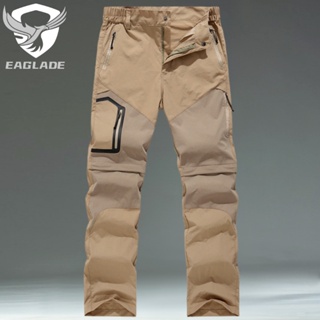 Eaglade กางเกงคาร์โก้ กันน้ํา สีกากี สําหรับผู้ชาย เหมาะกับการเดินป่า ขี่จักรยาน ตกปลา HT19116