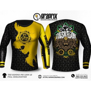 เสื้อแขนยาว พิมพ์ลายสิงโต tau gamma phi lion ls ยอดนิยม สําหรับปั่นจักรยาน yamaha