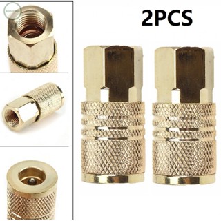 GORGEOUS~Quick Connector 1/4 Inch 2pcs Air Fittings Brass Female Thread Manual NPT