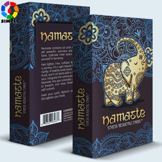 Namaste Stress Reducing Cards - Self Care Cards, Anxiety and Stress Relief Gifts, Mindfulness &amp; Meditation Cards