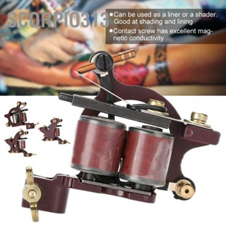 Scorpio313 Professional 10 Warp Coils Tattoo Machine แฮนด์เมด Gun Shader Liner