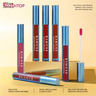 Kimuse Long Lasting Lip Stain Tattoo Lipstick 5 Colors Lip Tint Tattoo Peel Off Waterproof Non-stick Cup Matte Lip Tint [TOP]