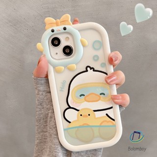 โปร่งใสอ่อนนุ่มเคสโทรศัพท์ สําหรับไอโฟน 11 12 13 14 15 Pro Max 6 7 8 Plus XR X XS MAX SE เป็ดอาบน้ำ น่ารัก เปลือก