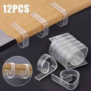 New 12pcs Table Cloth Clips Holder Clear Tablecloth Cover Plastic Clip Grips