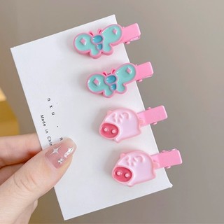 Childrens Cute Little Pig Bow Hair Clip, New Cartoon Cute Girl, No Harm To Hair, Duckbill Clip Hair Clip, Little Girl Bangs Clip Headwear