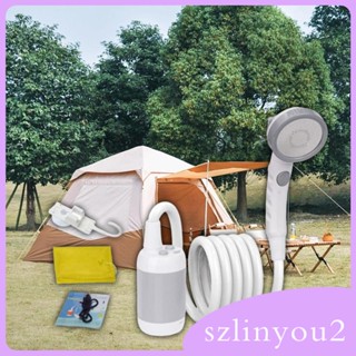 [szlinyou2] ฝักบัวอาบน้ํา แบบพกพา ชาร์จ USB สําหรับตั้งแคมป์ เดินป่า อาบน้ํา