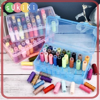 Sukiki กล่องใส 42 แกน สําหรับจัดเก็บด้ายเย็บผ้า DIY