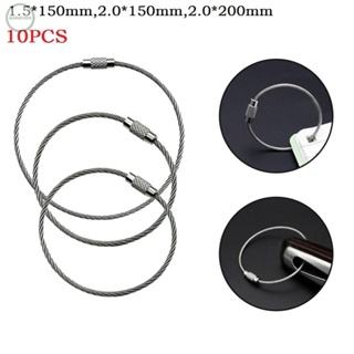 GORGEOUS~Steel Wire Rope 1.5/2mm 10Pcs Circle Hand Tools Loop Gadget Stainless Steel