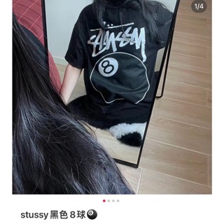 SPSG STUSSY black eight eight eight ball round neck short-sleeved T-shirt for couples