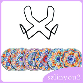 [szlinyou2] ที่รองแก้วเครื่องดื่ม แฮนด์เมด DIY สําหรับผู้ใหญ่ 6 ชิ้น