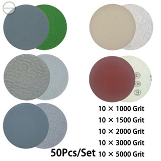 GORGEOUS~Hook&amp;loop Sandpaper Replacement 1000-5000 Grit 50 Pcs Accessories Parts