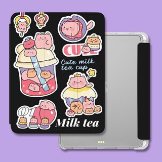 [2021 Pro 11] เคสซิลิโคนใส ลายหมูน่ารัก สีรุ้ง สําหรับ iPad Air 4 10.9 Air1 2 gen5 6 9.7 iPad Air 3 10.5 Mini6 gen 10 10.9 2022 iPad