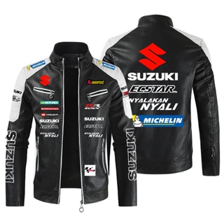 Motogp SUZUKI เสื้อแจ็กเก็ตหนัง แขนยาว กันฝน กันลม แบบบาง สําหรับขี่รถจักรยานยนต์ GSX-R600