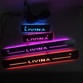 แผ่นกันรอยประตู led สําหรับ nissan LIVINA