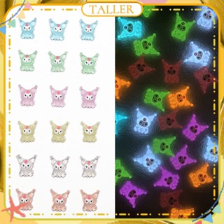 ✧Ready Stcok 20pcs Nail Art Sanrio Luminous 3d Jewelry Kawaii Cartoon Cute Melody Colorful Ice Transparent Resin Nail Decoration For Nail Shop TALLER