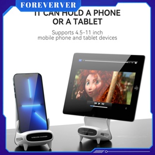 15w Wireless Charger Holder Stand Desktop Vertical Fast Charging Dock Station Bracket For 4.5 To 11" Phone Table Charging Stand fore