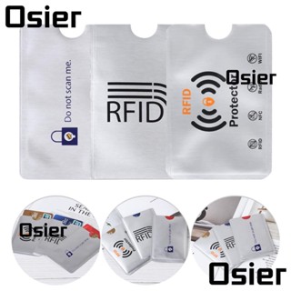 Osier1 ปลอกป้องกันการ์ด บล็อก Rfid อัจฉริยะ อลูมิเนียม ป้องกัน Rfid กระเป๋าสตางค์ 10 ชิ้น