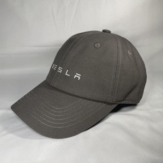 [หมวกเบสบอล Tesla ของแท้] TESLA TESLA หมวกเบสบอล กันแดด ปรับได้ สีดํา สีเทา ของแท้ สําหรับคู่รัก