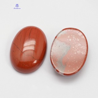 Cabochons วงรีสีแดง 25x18x7~10 มม. 2 ชิ้น