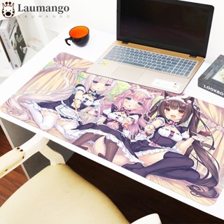 แผ่นรองเมาส์ คีย์บอร์ด ลายการ์ตูนอนิเมะ Kawaii Nekopara ขนาดใหญ่ อุปกรณ์เสริม สําหรับเล่นเกมคอมพิวเตอร์ สํานักงาน