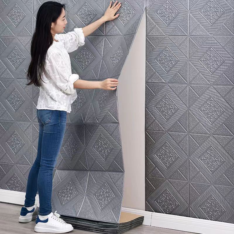 วอลเปเปอร์ติดผนัง ฝ้าเพดาน ที่ติดผนัง วอลเปเปอร์ 3D ผ้าติดผนัง แผ่นติดผนัง wallpaper ติดผนัง ห้องนอน