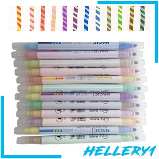 [Hellery1] ปากกามาร์กเกอร์ ไฮไลท์ 12 ชิ้น สําหรับวาดภาพ เพลนนิ่ง ไดอารี่