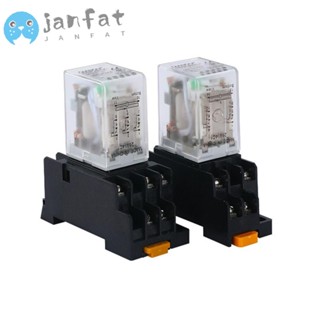 Janfat รีเลย์สวิตช์แม่เหล็กไฟฟ้า DPDT AC 24V 10A 8 Pin 2 ชิ้น