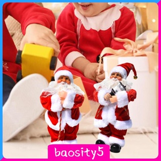 [Baosity5] ตุ๊กตาซานตาคลอสไฟฟ้า พร้อมเสียงเพลง และไฟ สําหรับเด็ก