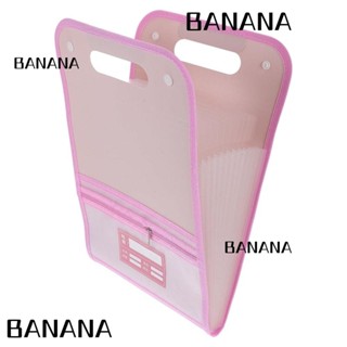 Banana1 แฟ้มโฟลเดอร์ ขนาด A4 13 ช่อง สีชมพู สําหรับใส่เอกสาร สํานักงาน