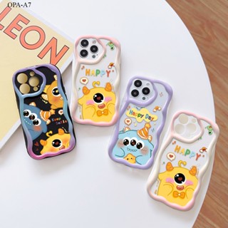 OPPO A7 A5S A12 A15 A15S A16 A16S A17 A17K A9 A5 A3S A12E A31 2020 เคสออปโป้ สำหรับ Case Wavy Edge Soft Silicone Cartoon Little Monsters เคสนิ่ม เคส เคสโทรศัพท์ เคสมือถือ Phone casing