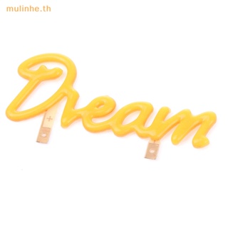 Mulinhe หลอดไฟไดโอด LED 3V ยืดหยุ่น ลายตัวอักษร Dream Diode สําหรับตกแต่งปาร์ตี้ วันหยุด บรรยากาศ DIY TH