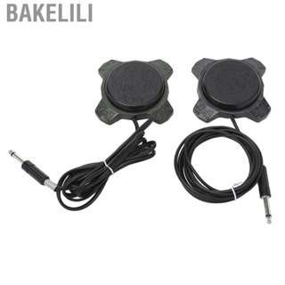 Bakelili 2pcs Tattoo Foot Pedal Switch Slip Resistant for Power Supply with 1.85m Cable Green Silver