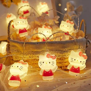 Mulinhe สายไฟ Led รูปการ์ตูน Hello Kitty เรืองแสง สําหรับตกแต่งห้องเล่นเกม