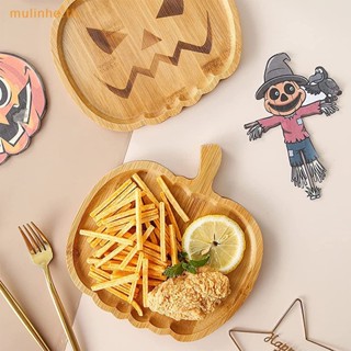 Mulinhe ถาดฟักทอง ชีส ขนมปัง และผลไม้ สําหรับฮาโลวีน