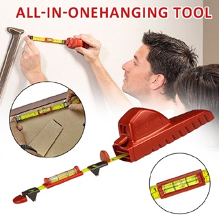 New All-In-One Picture Hanging Tool Multifunctional Frame Hanger Leveler Tape