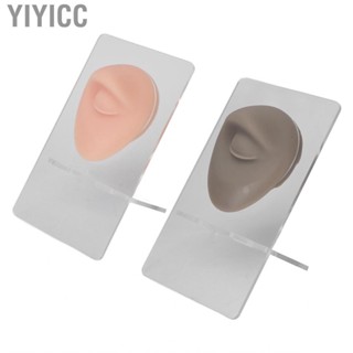 Yiyicc Silicone Eye Eyebrow Model 3D Simulated Piercing Practice with Stand for Jewelry Display